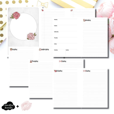 HWeeks Wide Size | Undated Daily Papershire Collaboration Printable Insert ©