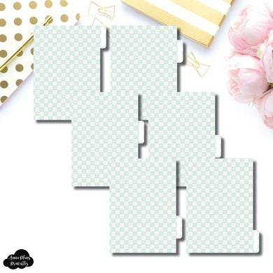 A6 Ring Dividers | Luxe Mint 6 Side Tab Printable Dividers
