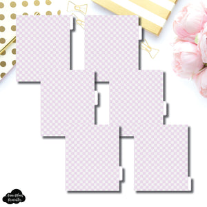 A5 Wide Ring Dividers | Luxe Lilac 6 Side Tab Printable Dividers