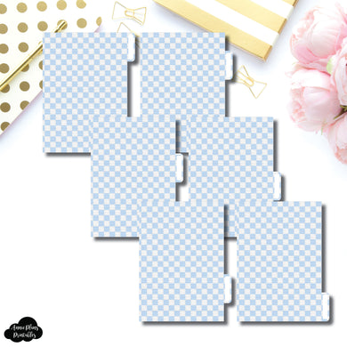 A6 Ring Dividers | Luxe Blue 6 Side Tab Printable Dividers