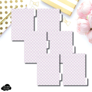 A6 Ring Dividers | Luxe Lilac 6 Side Tab Printable Dividers