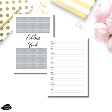 A5 Rings Size | Address Book Printable Insert