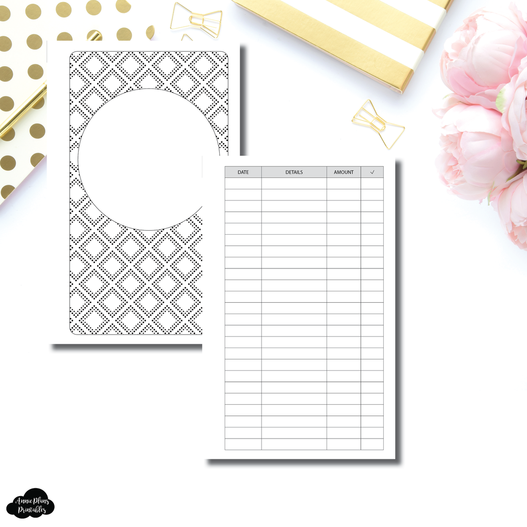 FC Rings Size | Simple Bill Tracker Printable Insert