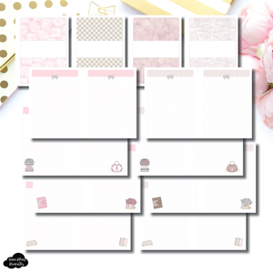 B6 Rings Size | Pink and Neutral Grid Designer Notes Printable Insert