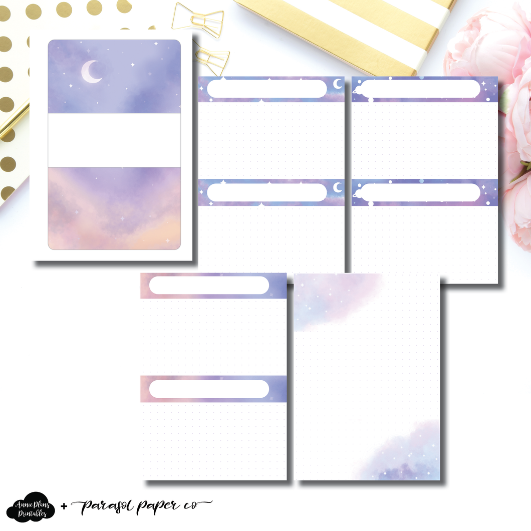 B6 Rings Size | Parasol Paper Co Soft Skies Collaboration Printable Insert