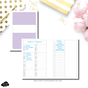 A5 Rings Size | MEAL TRACKER + LIST PRINTABLE INSERT