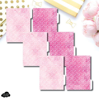 Personal Wide Ring Dividers | Valentines Themed 6 Side Tab Printable Dividers