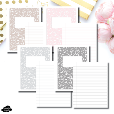 Half Letter Rings Size | Neutral Composition Notes Printable Insert