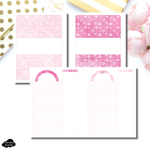 B6 Slim TN Size | Pink Valentines List/Notes Printable Insert
