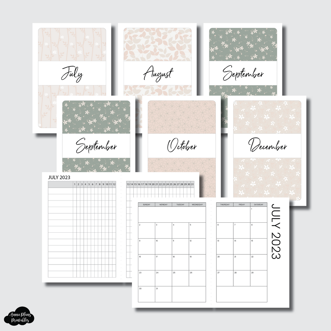 A6 TN Size | JUL - DEC 2023 Monthly Calendar + Tracker Printable Inser – AnniePlansPrintables, LLC a6-tn-size-jul-dec-2023-monthly-calendar-tracker-printable-inser-annieplansprintables-llc
