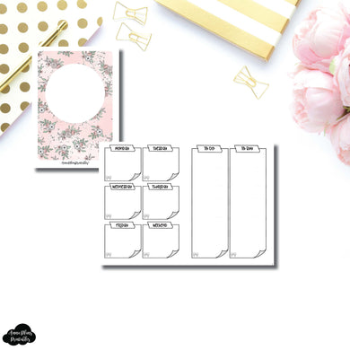 Passport TN Size | Week at a Glance on 2 Pages Collaboration with Sparkly Paper Co/Fox & Pip Printable Insert ©