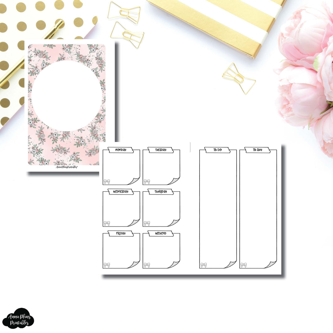 FC Rings Size | Week at a Glance on 2 Pages Collaboration with Sparkly Paper Co/Fox & Pip Printable Insert ©
