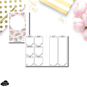 Pocket Rings Size | Week at a Glance on 2 Pages Collaboration with Sparkly Paper Co/Fox & Pip Printable Insert ©