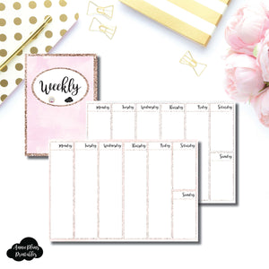 B6 TN Size | SIMPLY WATERCOLORCO Collaboration - Vertical Week on 2 Page Printable Insert ©