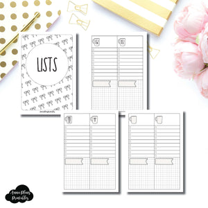A6 RINGS SIZE | 2 Column Lists Printable Insert ©