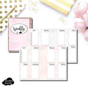 Personal Wide Rings | SIMPLY WATERCOLORCO Collaboration - Vertical Week on 2 Page Printable Insert ©