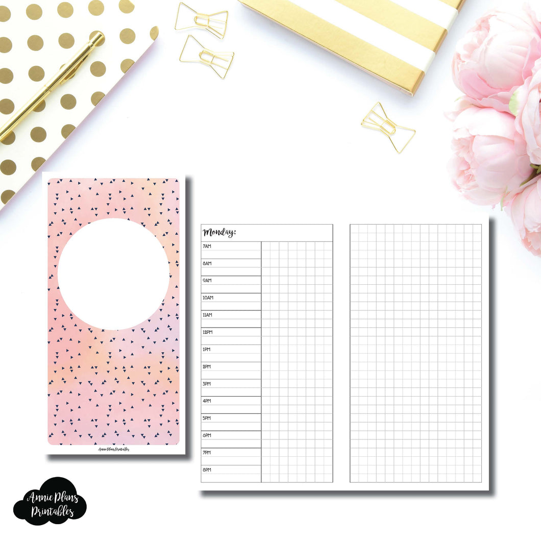 Standard TN Size | UNDATED Day on 2 Pages Printable Insert for Travelers Notebooks ©