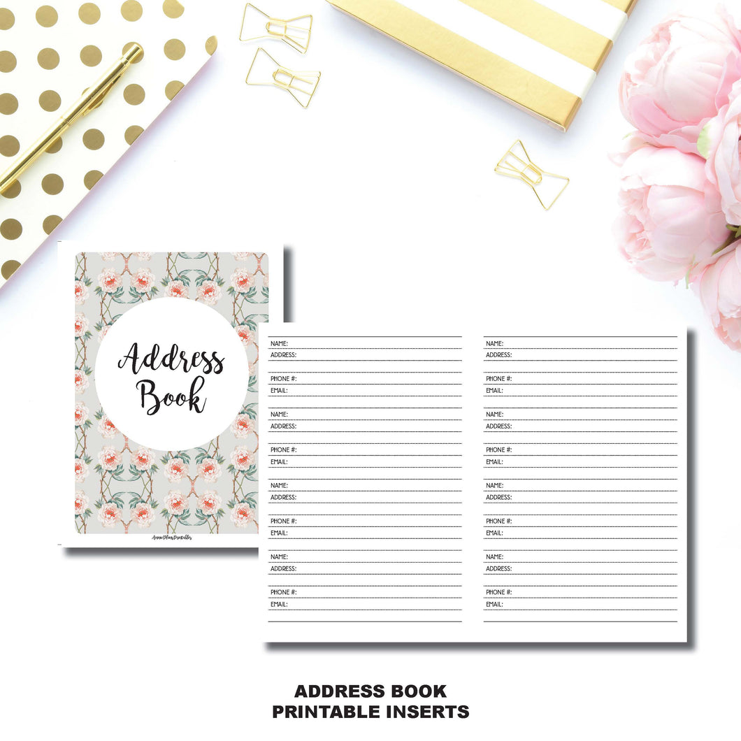 B6 TN Size | Address Book Printable Insert ©