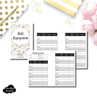 Pocket Rings Size | Debt Repayment Printable Insert ©