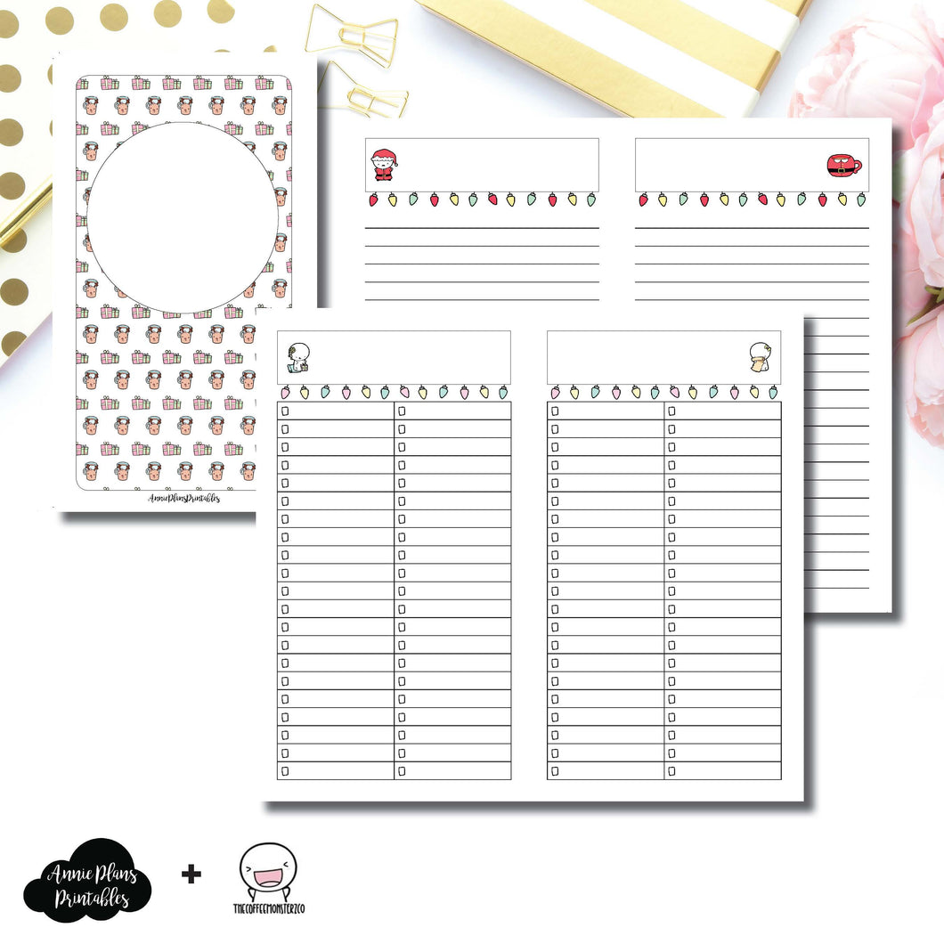 Personal TN Size | TheCoffeeMonsterzCo Collaboration Holiday Notes & Lists Printable Insert ©