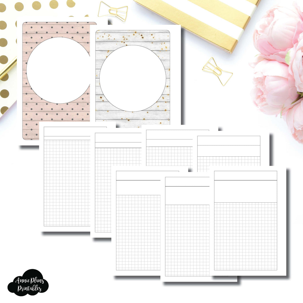 A6 Rings Size | Washi Grid Layout Printable Insert ©