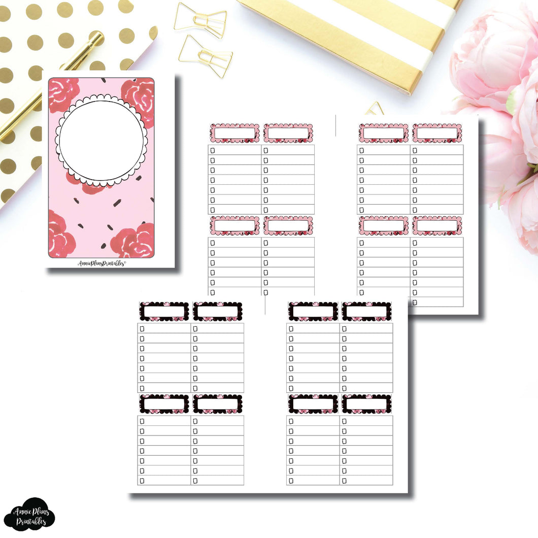 Pocket Rings Size | Notes & Lists Bundle Printable Inserts ©