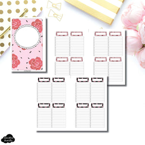 Half Letter Rings Size | Notes & Lists Bundle Printable Inserts ©