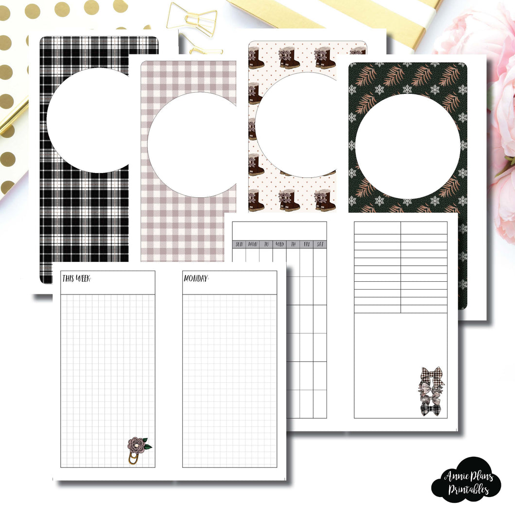 Personal Rings Size | COZY Undated Daily Printable Insert ©