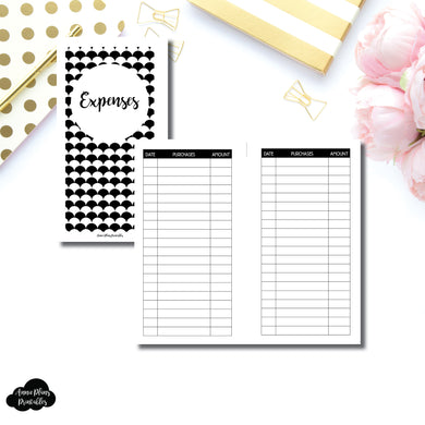 Personal Rings Size | Basic Expense Tracker Printable Insert ©