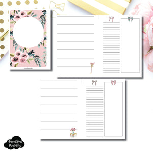 PERSONAL WIDE RINGS Size | Undated Horizontal Week on 2 Page Collaboration Printable Insert ©