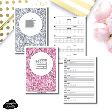 B6 Rings Size | TV & Movie Tracker Bundle Printable Insert ©