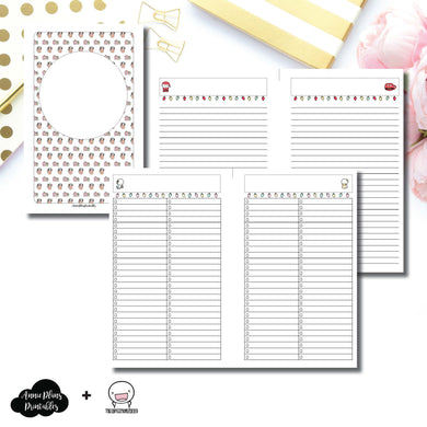 Half Letter Rings Size | TheCoffeeMonsterzCo Collaboration Holiday Notes & Lists Printable Insert ©