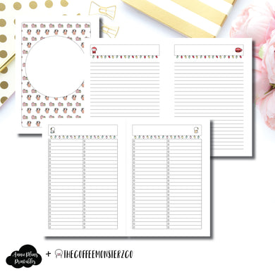 Classic HP Size | TheCoffeeMonsterzCo Collaboration Holiday Notes & Lists Printable Insert ©