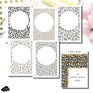 A5 Wide Rings Size | Wild Neutral Blank Covers + Sticky Note Dashboard Printable