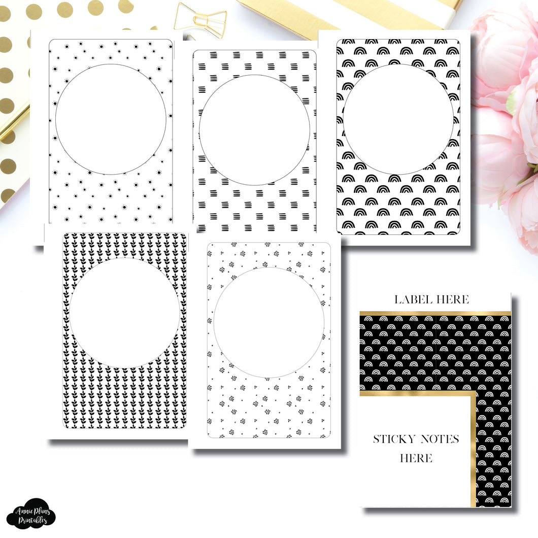 Standard TN Size | Minimalist Blank Covers + Sticky Note Dashboard Printable