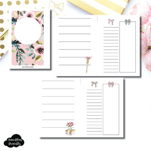 POCKET RINGS Size | Undated Horizontal Week on 2 Page Collaboration Printable Insert ©
