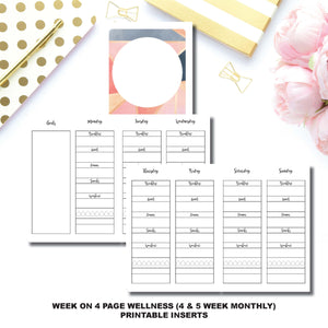 Passport TN Size | Wellness Tracker Printable Insert ©