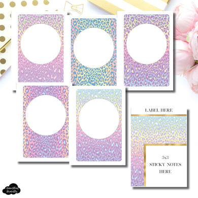 Personal Rings Size | Wild Pastel Blank Covers + Sticky Note Dashboard Printable