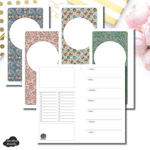 Personal Rings Size | Blank Covers + Undated Week on 2 Page Collaboration Printable Insert ©
