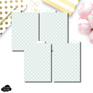 A6 Ring Dividers | Luxe Mint 4 Top Tab Printable Dividers