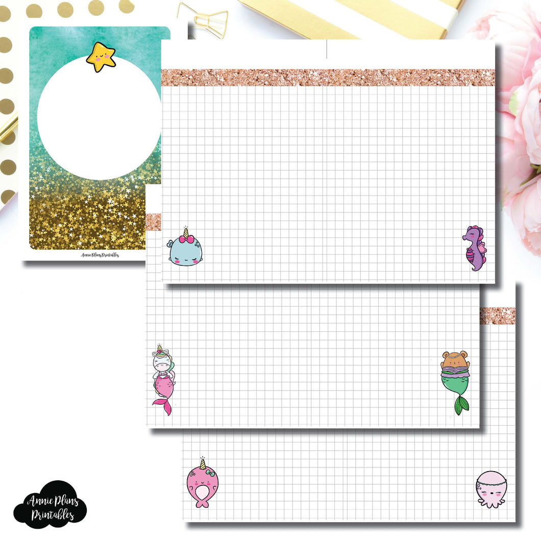 A6 Rings Size | MommyLhey Designs Collaboration Plain Grid Printable Insert ©