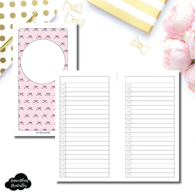 Personal Rings Size | Bow List Printable Insert ©