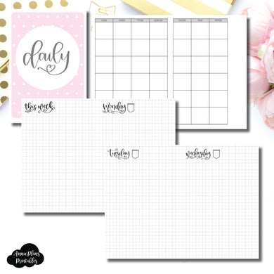 B6 Rings Size | SeeAmyDraw Undated Daily Grid Collaboration Printable Insert ©