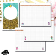 Half Letter Rings Size | MommyLhey Designs Collaboration Plain Grid Printable Insert ©