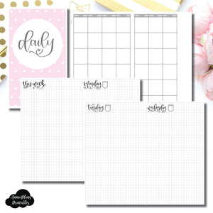 Cahier TN Size | SeeAmyDraw Undated Daily Grid Collaboration Printable Insert ©