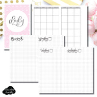 B6 Slim TN Size | SeeAmyDraw Undated Daily Grid Collaboration Printable Insert ©