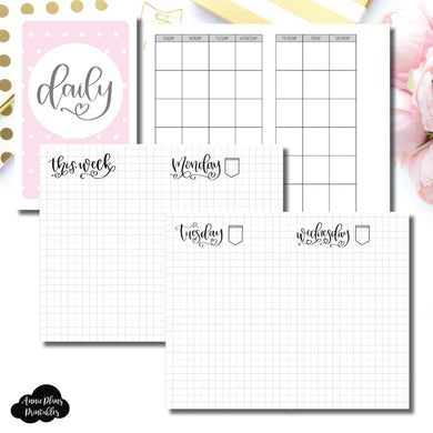 Pocket TN Size | SeeAmyDraw Undated Daily Grid Collaboration Printable Insert ©