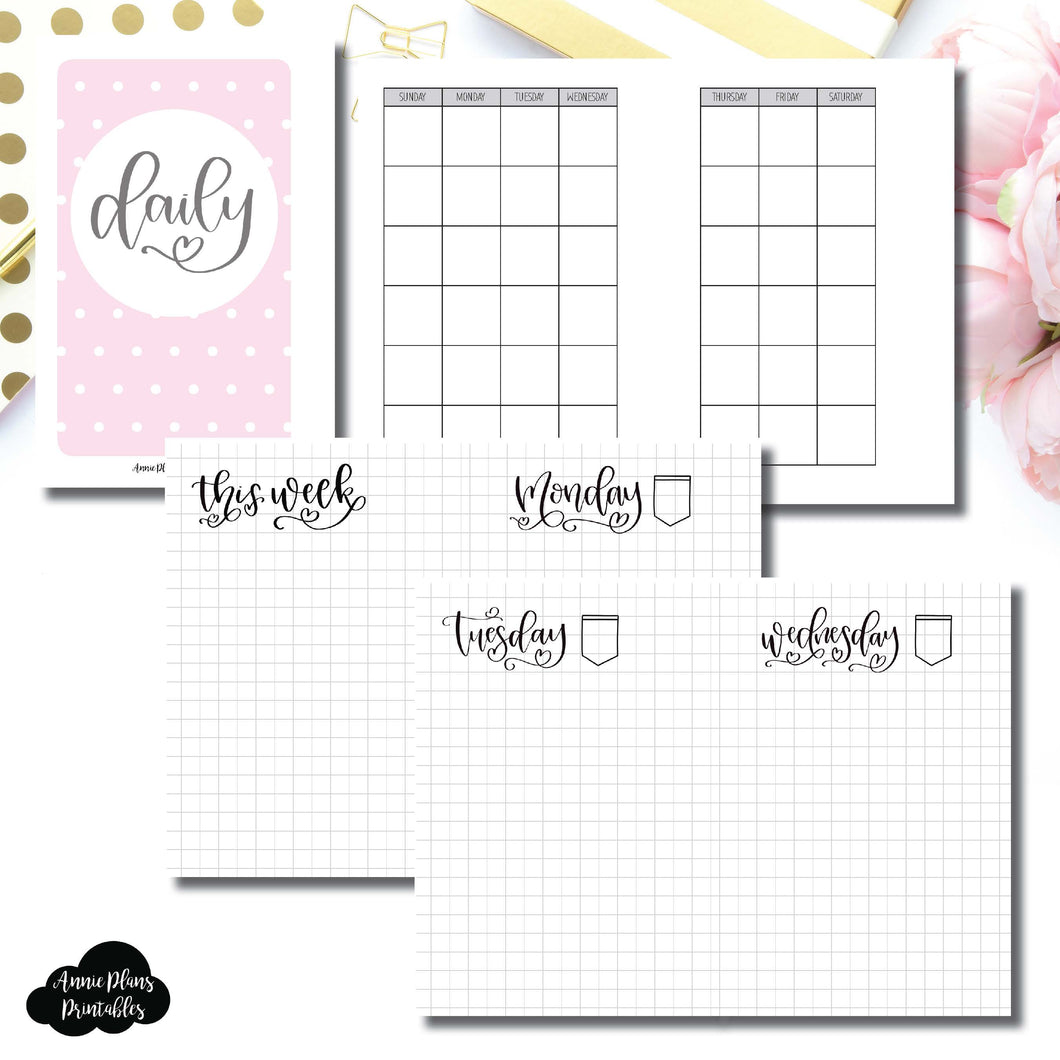 Pocket Rings Size | SeeAmyDraw Undated Daily Grid Collaboration Printable Insert ©