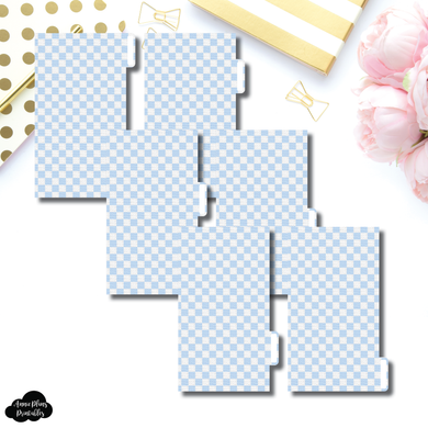 Personal Ring Dividers | Luxe Blue 6 Side Tab Printable Dividers