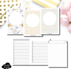 Micro TN Size  | UNDATED DAILY GRID Printable Insert for Travelers Notebooks ©
